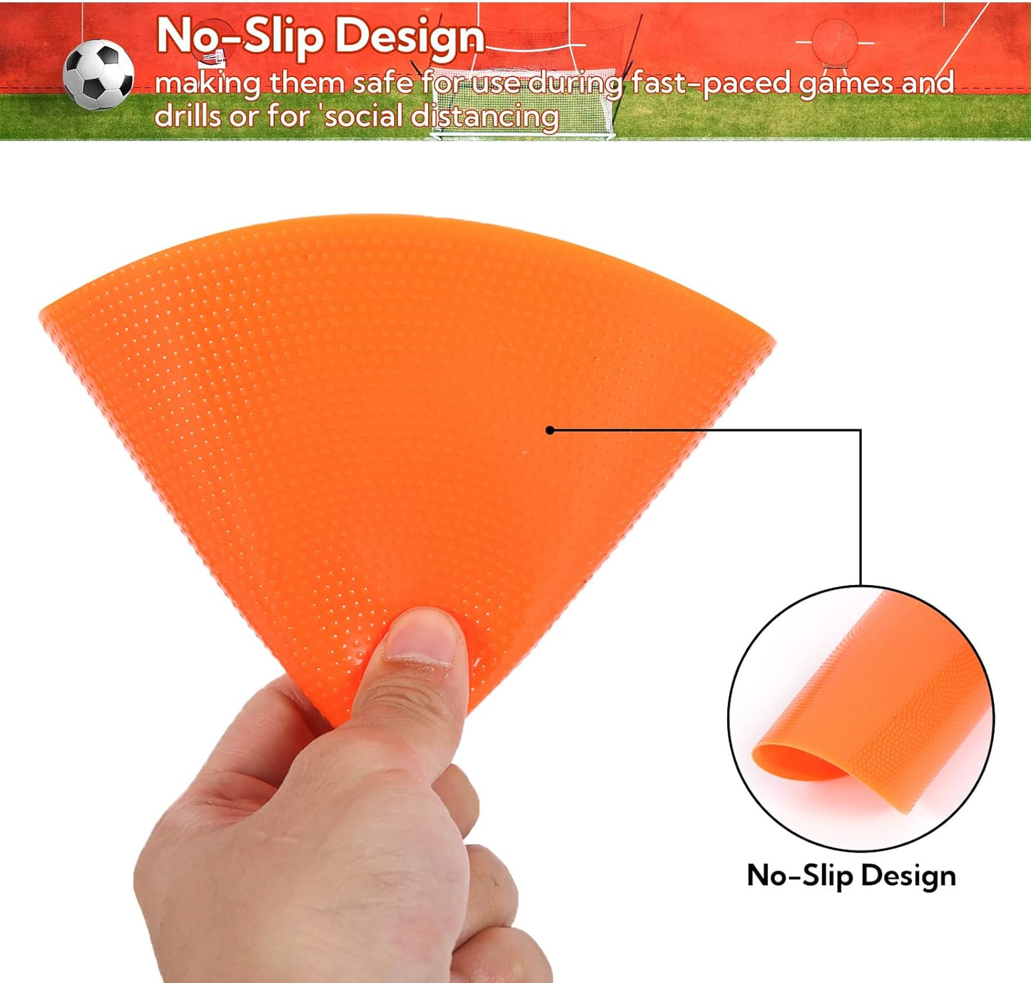 WUSHUANG 10 Inch Poly Vinyl Spot Markers- Non Slip Rubber Agility Markers Flat Field Cones Floor Dots-for Exercise Drills, Sports, Games, Speed Agility Training -10 Pcs