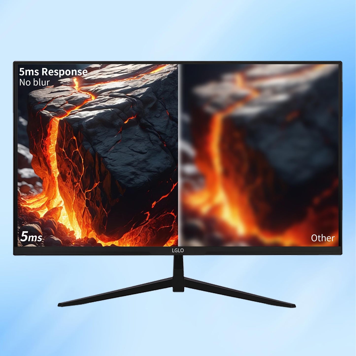 LGLO 27 Inch 4K UHD (3840x2160) Monitor, Dual Mode 4K@60Hz/2K@144Hz, IPS Panel, Borderless Design, HDR400, 99% sRGB, Work & Gaming Monitor for Designers, Office, and PC Gaming with HDMI Display Port