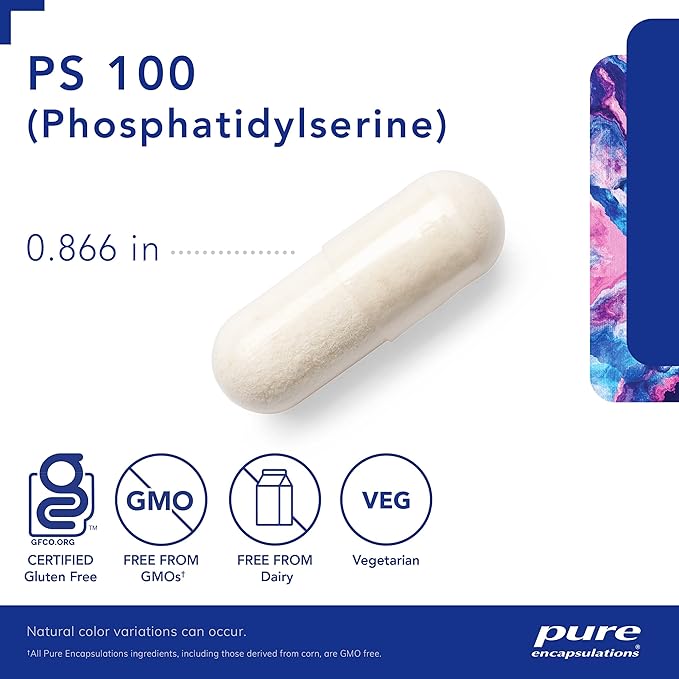 Pure Encapsulations PS 100 | Phosphatidylserine Amino Acid Supplement for Brain and Memory* | 120 Capsules