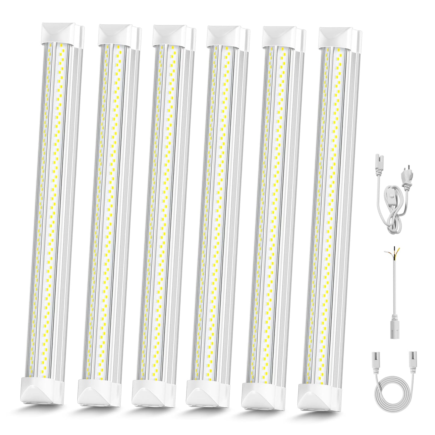 ONLYLUX LED Shop Light, 25W, 3750LM, 6000K, Linkable, Aluminum, 6 Pack