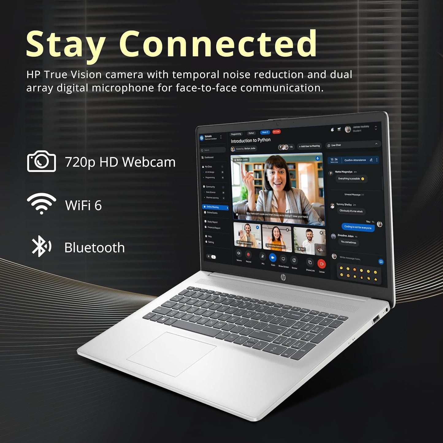 Hp 17.3 Fhd Business Laptop - With Office Lifetime License, Amd 6-Core Ryzen 5 7430U(Beat I7-1255U), 64Gb Ram, 2Tb Ssd, Usb-C Fa