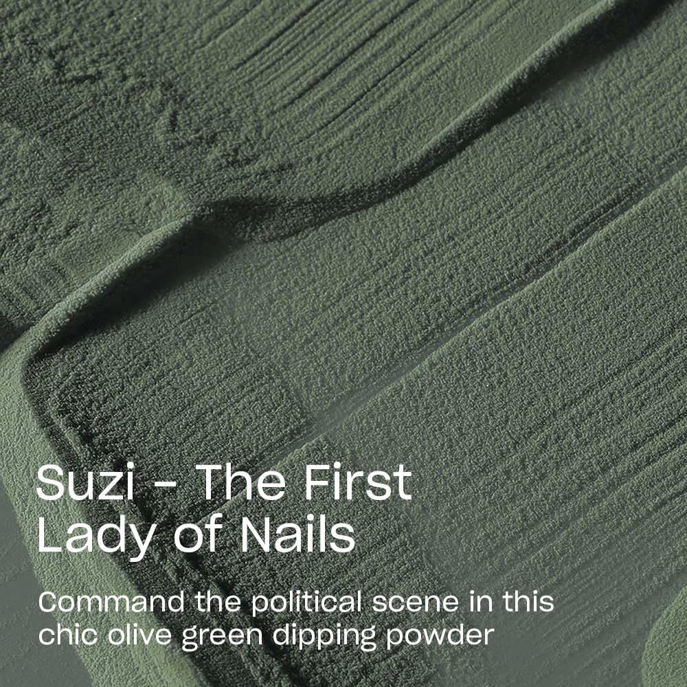 OPI Powder Perfection Suzi - The First Lady of Nails | Opaque Dark Green Crme Nail Dipping Powder | Acrylic Alternative