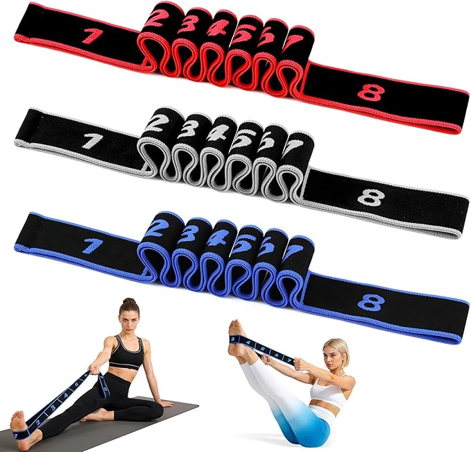 Fitness Resistance Bands with Handles, 2026 Upgrade Fitness Resistance Band for Stretching and Yoga, Fashion Puller Exerci...