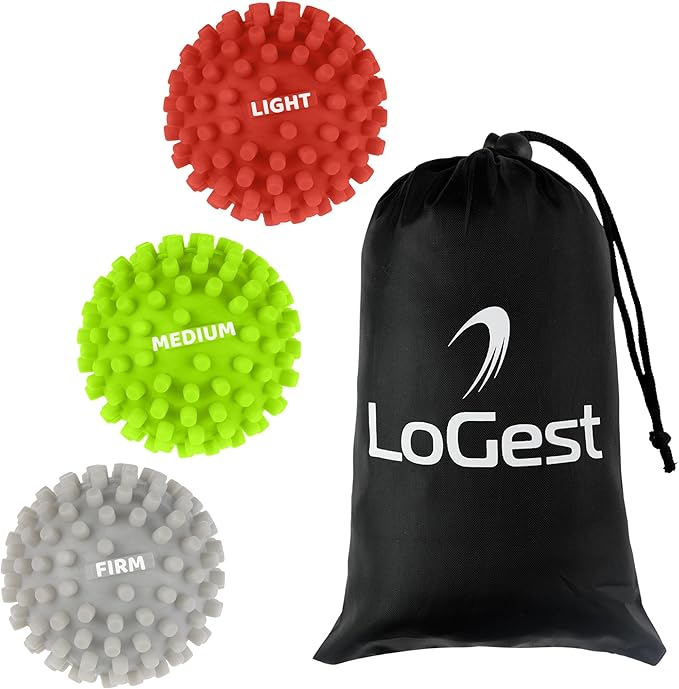 Logest 3-Piece Set Foot Massage Ball - for Trigger Point Therapy, Injury Rehabilitation & Deep Tissue Massage Balls - Prev...