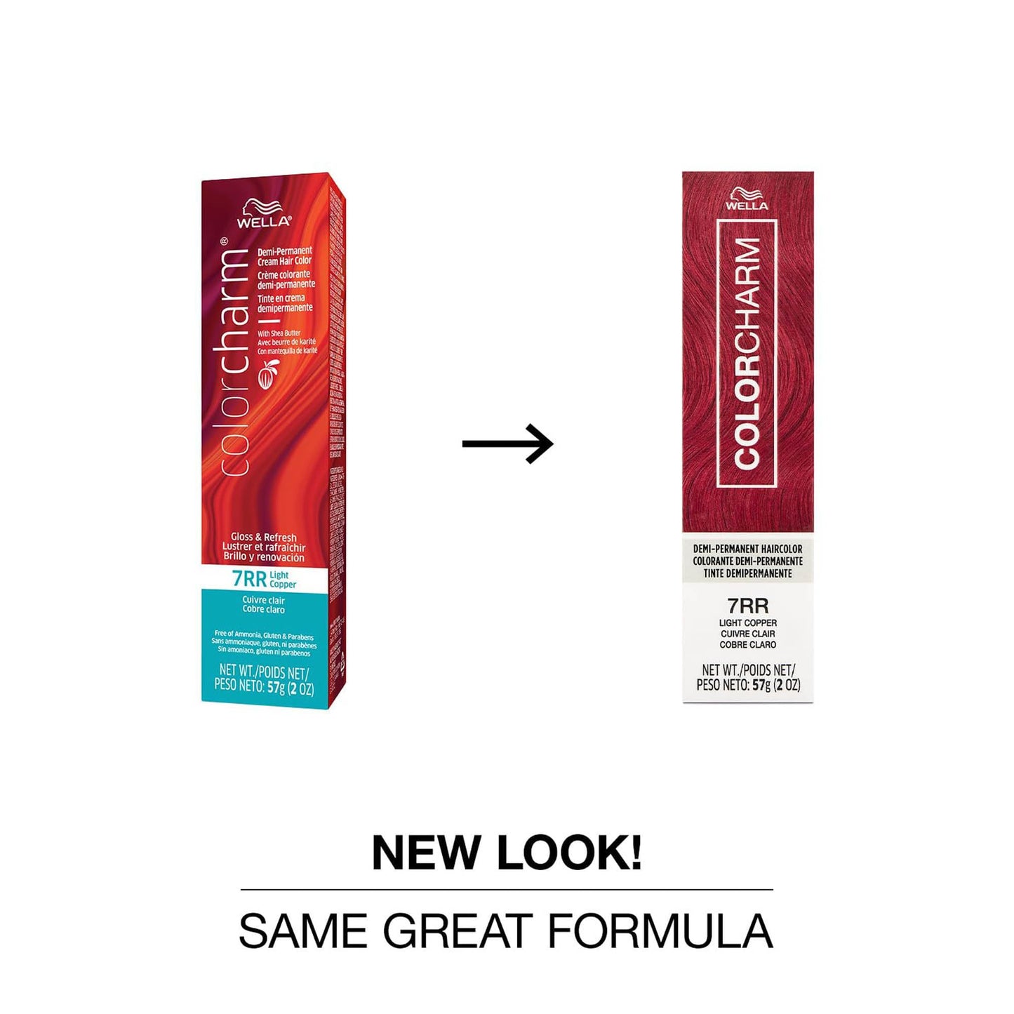 COLORCHARM Demi Permanent Hair Color 7RR Light Copper Gloss, Refresh & Tone 2 Fl Oz