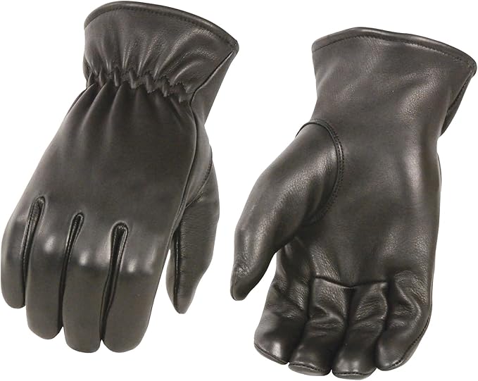 Milwaukee Leather Men's Unlined 100% USA Northern Deerskin Gloves w/Cinch Wrist MG7595