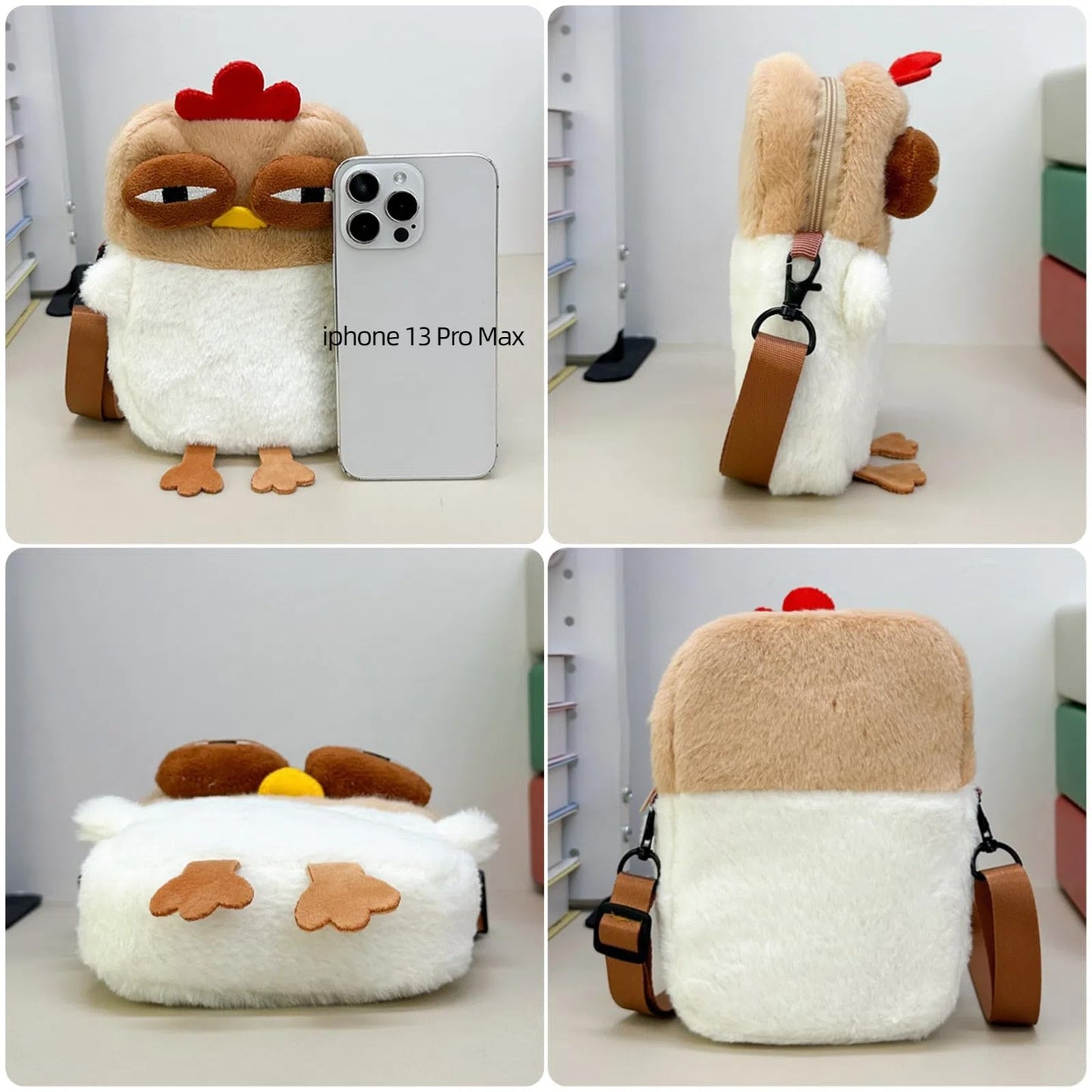 Cute Chick Purse for Girls, Mini Novelty Kids Purse, Kawaii Plush Anime Crossbody Bag for Little Girls, Teen Girls Trendy Stuff, Girls Crossbody Fluffy Purse for Kids, Perfect Gifts for Child