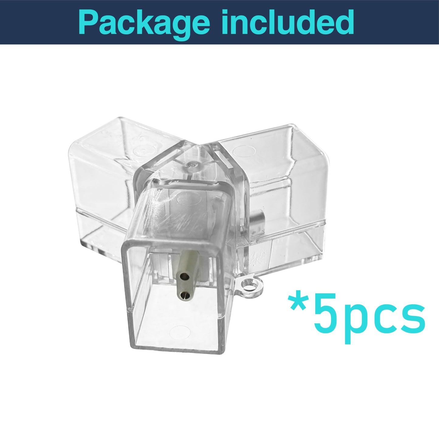 Cezelux 5 Pack Hexagon Garage Light Connectors 120 Y-Connector 2 Pin 3 Way Led Garage Light Copper Pin Diy Hexagon Accessories Replacement/Spare For Honeycomb Lighting Systems(5 Pack Y Connector)