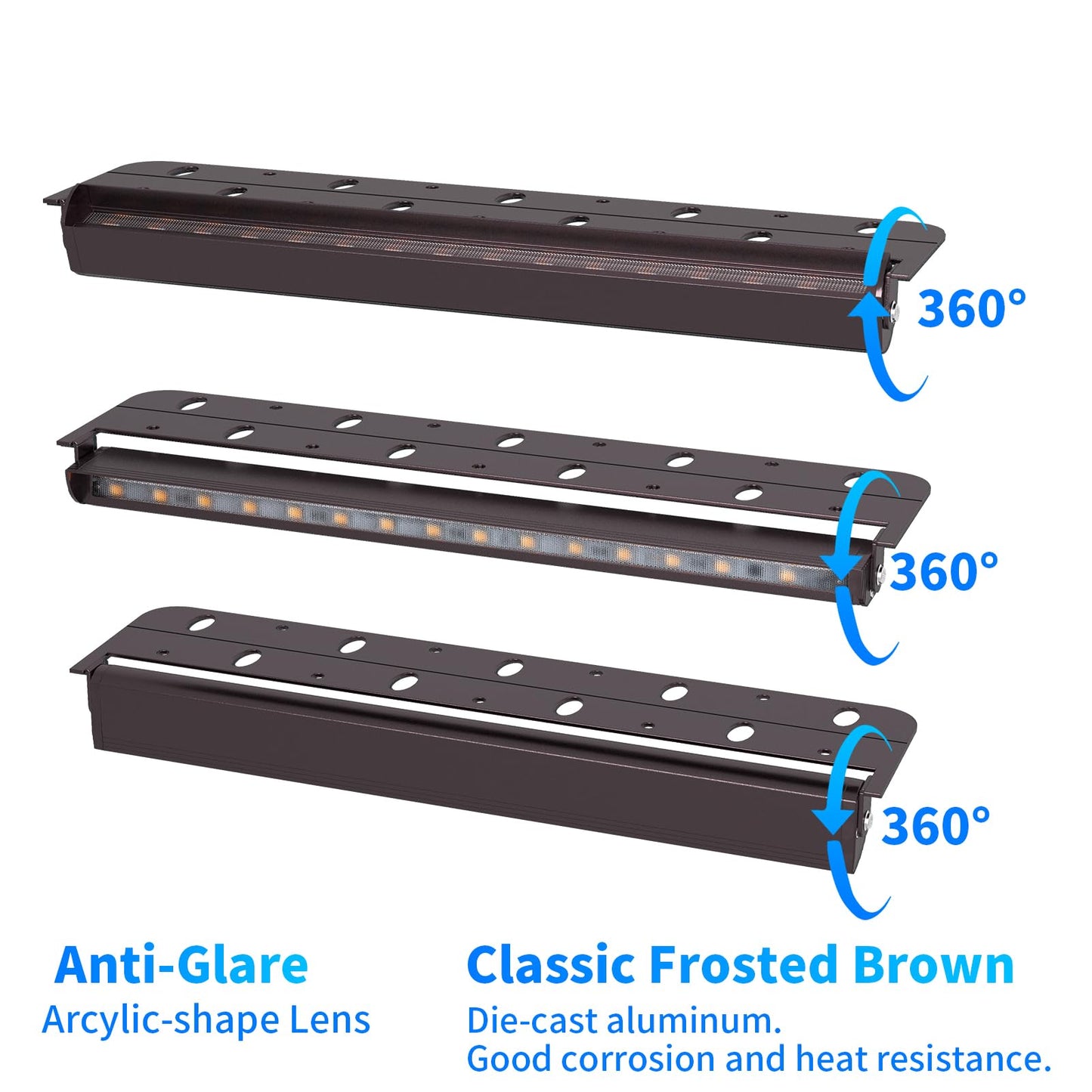 Kwinmyso 4-Pack 12 Led Paver Lighting, 5W Low Voltage Hardscape Lights, 5000K Daylight White, Aluminum, Model Hl-5000K-