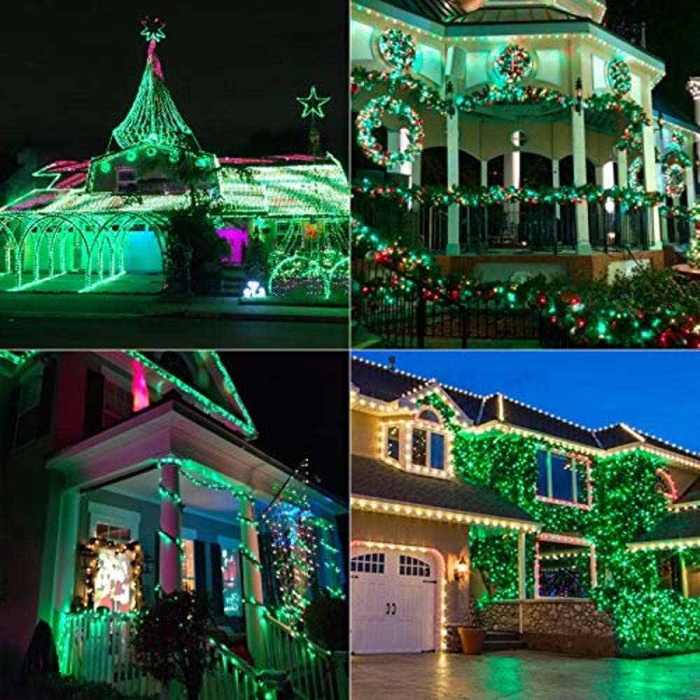BHCLIGHT 66Ft 200LED Fairy Lights, Waterproof String Lights, 8 Modes, Timer, Green, Model MLS-D4.5V1.35WUC-O
