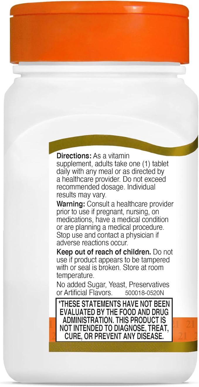 21st Century C 500 Mg Tablets, 110 Count