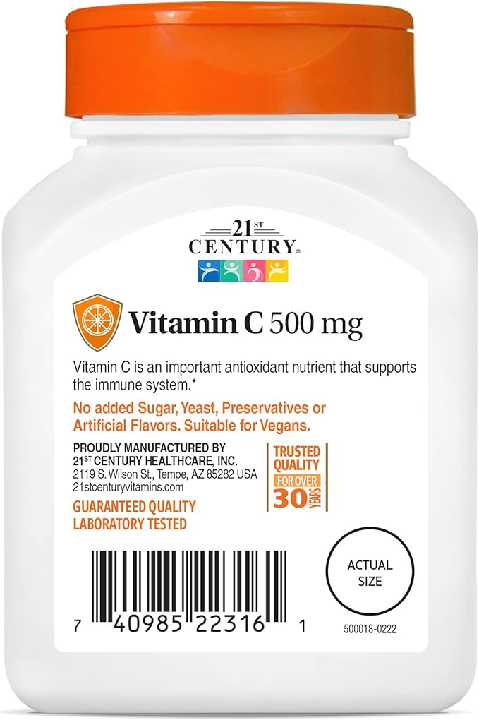 21st Century C 500 Mg Tablets, 110 Count