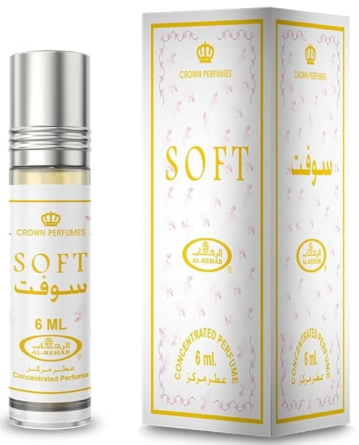 Al-Rehab Soft 2-Piece Set for Women, (1.18 Oz Eau De Parfum Spray + 0.20 Oz Concentrated Perfume Rollerball)