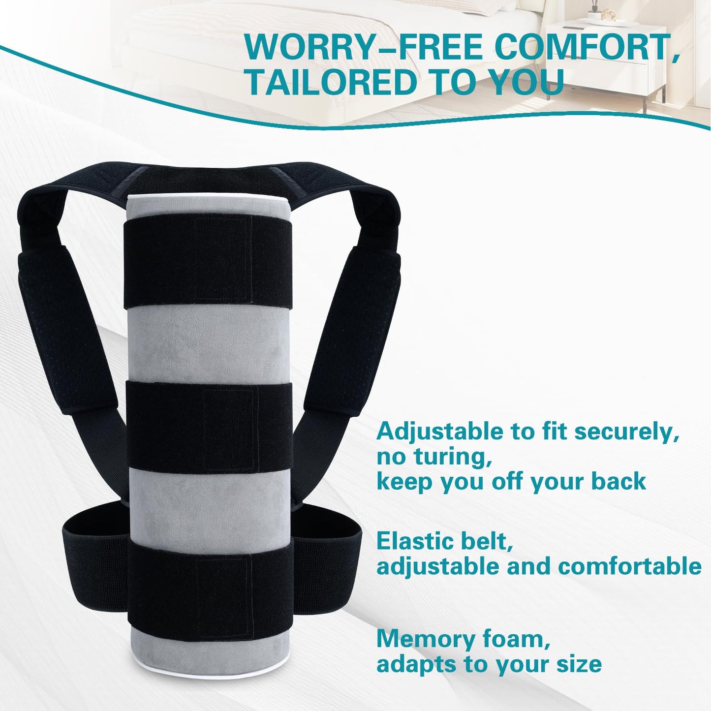 Side Sleep Trainer for Positional Sleep Apnea - Anti Snoring Device to Prevent Back Sleeping, Sleep Positioner for Snore Relief & Better Breathing | Lightweight, Comfortable & Effective Backpack