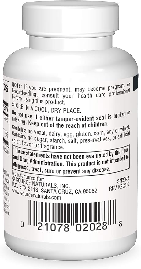 Source Naturals MegaFolinic, Bioactive Form of Folic Acid, 800 mcg - 120 Tablets