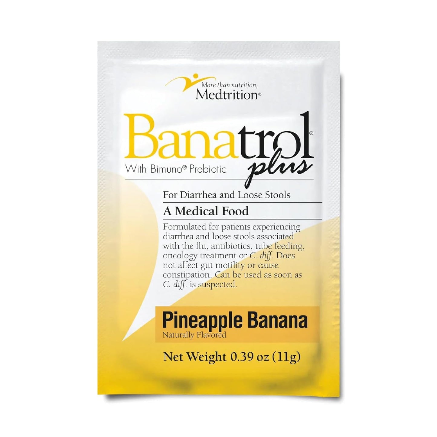 Banatrol® Natural Anti-Diarrheal with Prebiotics, Relief from Chronic Diarrhea, IBS, Recurring Diarrhea, Clinically Supported Medical Food, Non-Constipating, 75 Servings (Pineapple)