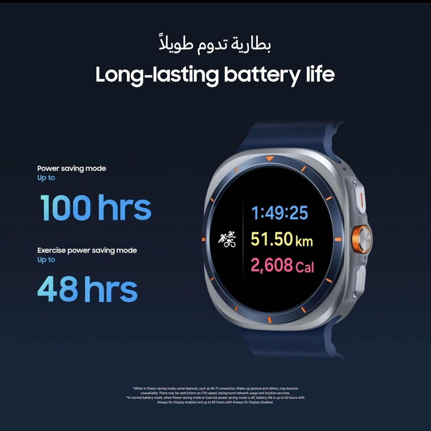 Samsung Watch 7 Ultra 2025 LTE Ai (47mm) SM-L705F Latino Version (Tmobile Mint Tello & Global), Rate Tracking, Sleep Fitness Tracker, GPS (Titanium Blue/Blue Band SM-L705FZB1GTO)