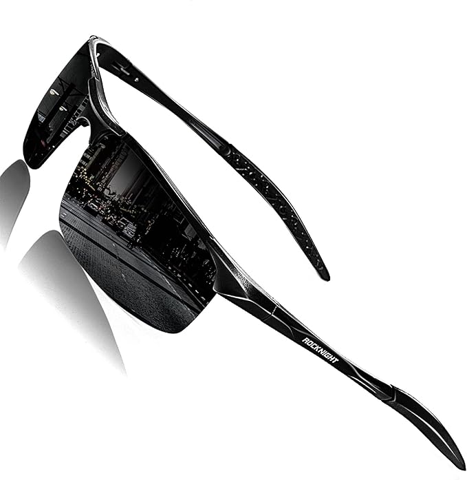 ROCKNIGHT Driving HD Polarized UV400 Protection Ultra light Al-Mg Golf Fishing Outdoor Sunglasses