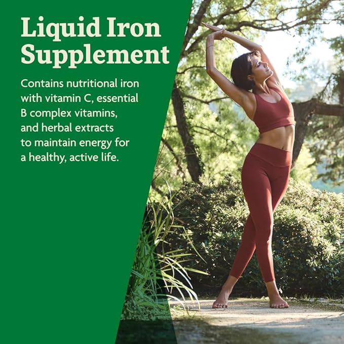 Floradix by Salus Iron & Herbs - Liquid Herbal Supplement for Energy Support* - Iron Supplement with Vitamin C & B Complex Vitamins - for Men & Women - 16.9 Fl Oz