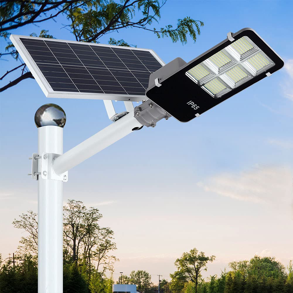 DENGMALL Solar Street Lights, 16000 Lumens, Motion Sensor, Wireless, Waterproof, 2 Pack, Model DMTYNLD-013, Color 16000W-2Pack