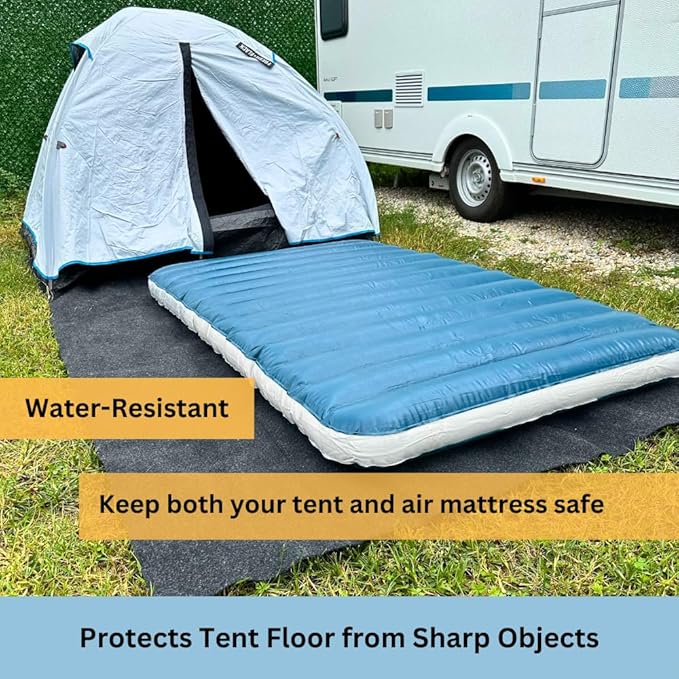 Tent Carpet Mat Camping Floor Rug Waterproof Durable Thick Portable and Foldable Lightweight Pad Insulated Picnic Non-Slip Carpet Outdoor Accessory (74"x 72" (with Carry Bag))