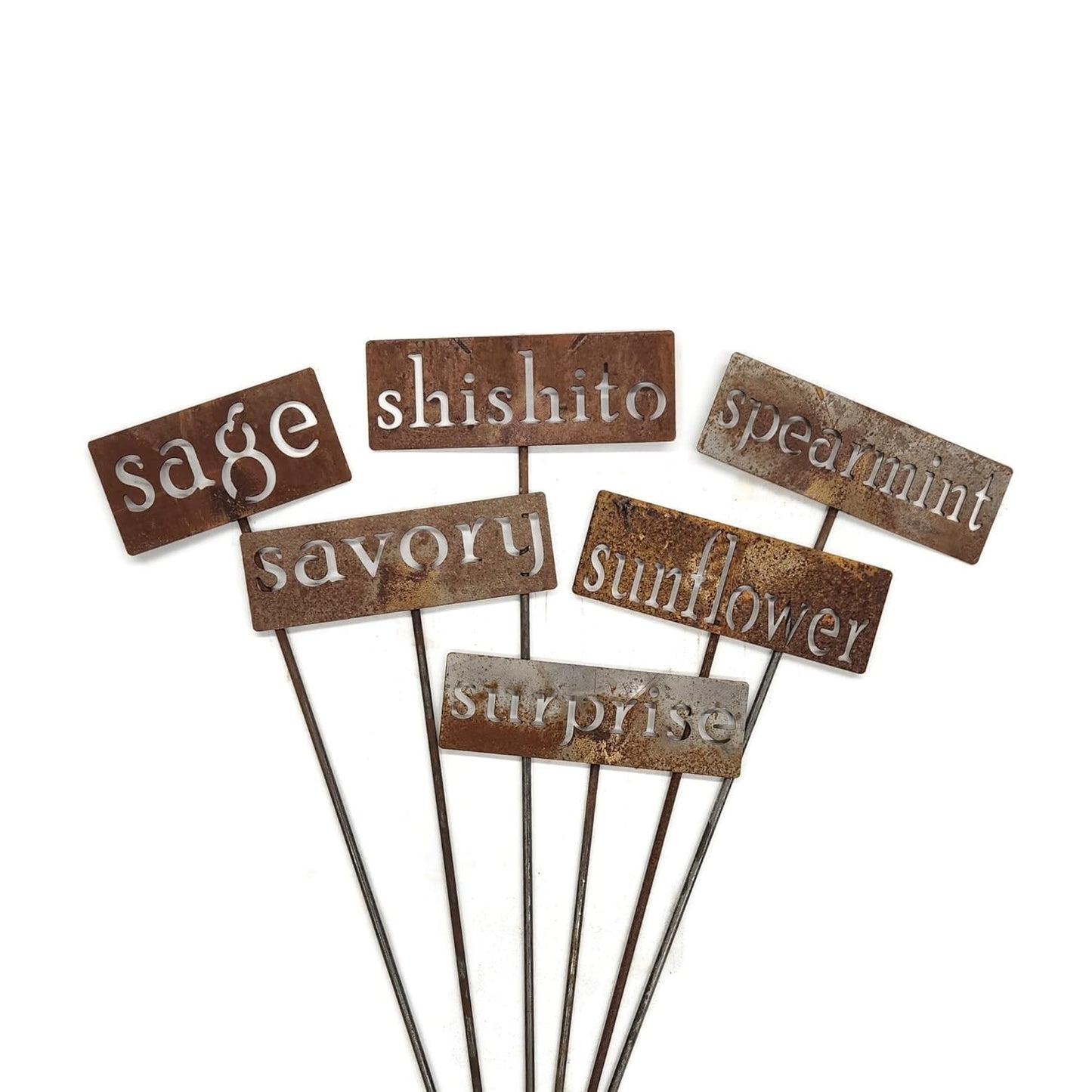 Classic Metal Garden Markers 19 Inches Tall (salsify, Naturally Rusted)