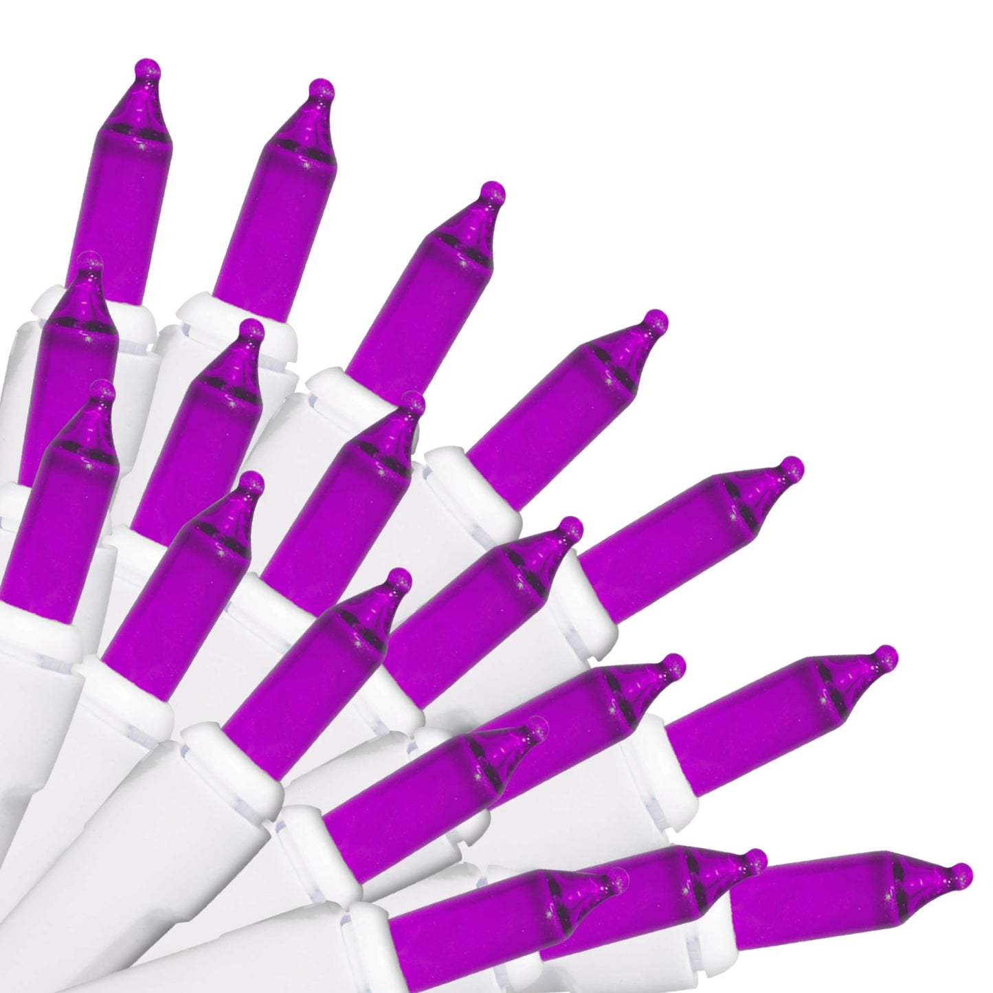 Brite Star Mini String Lights, 100 Count, White Wire, Purple - Model 37-374-00, Durable Plastic