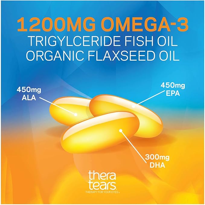 TheraTears Omega 3 Supplement, 1200mg, 90 ct (Pack of 1)
