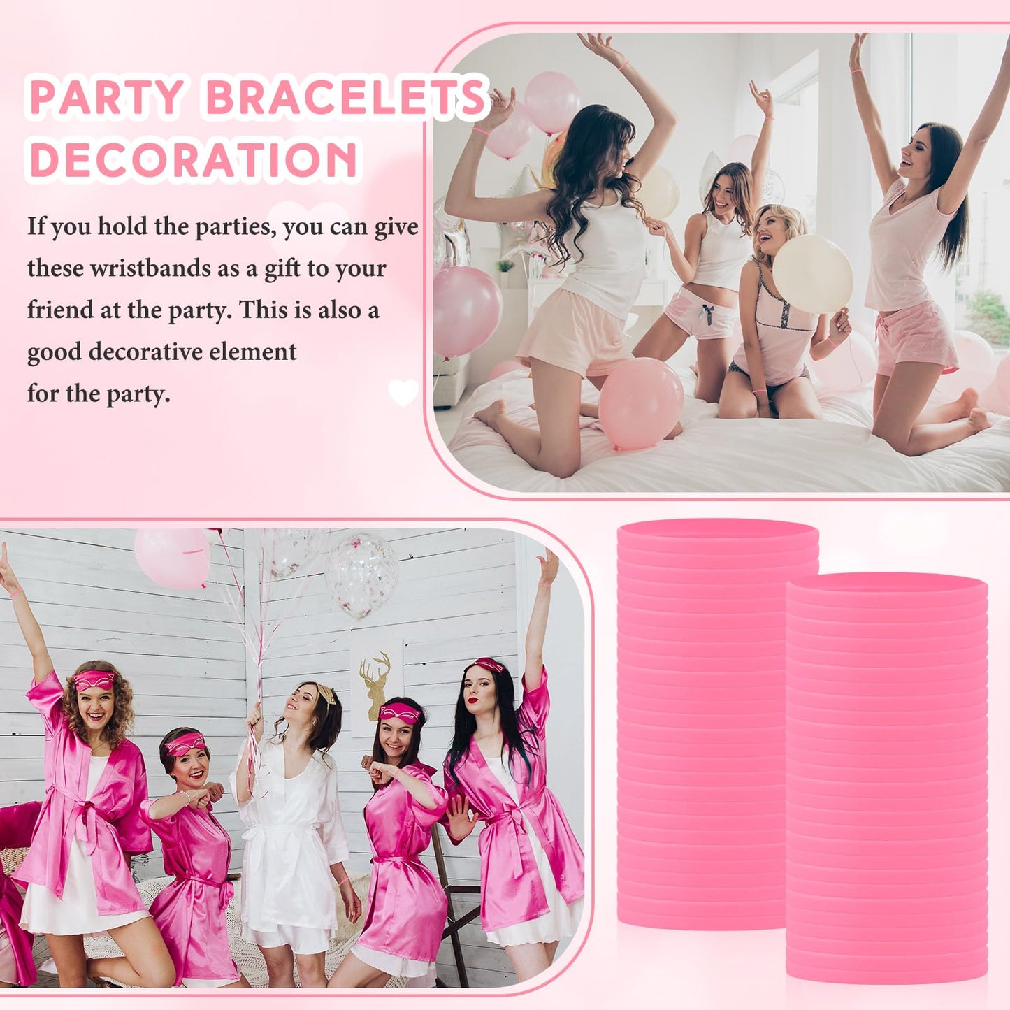 Liliful 400 Pcs Silicone Wristbands Solid Color Silicone Bracelets Blank Rubber Sports Rubber Wristbands Bracelets Stretch Bands