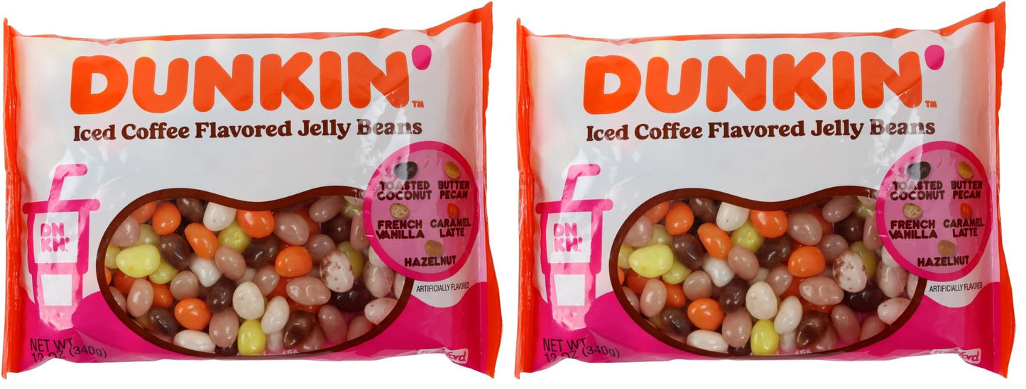 Dunkin Iced Coffee Easter Jelly Beans, 12 oz Bag (Pack of 2)