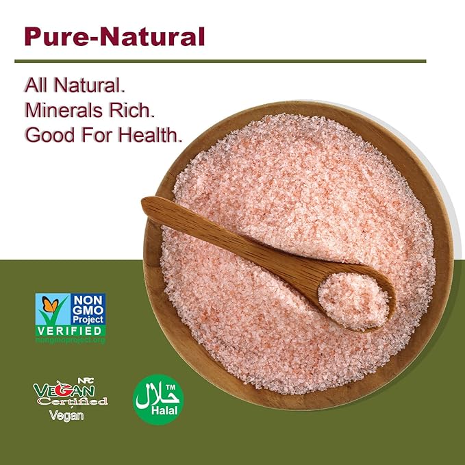 Himalayan Chef Pink Himalayan Salt Fine Grain, 5 lbs Bag - Pure, Natural, Kosher, Non-GMO, Mineral-Rich, for Cooking, Seasoning, Baking, Table Use, 84 Minerals