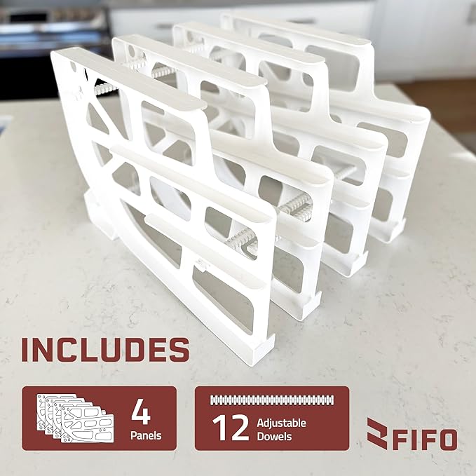 FIFO Can Tracker 2-Pack - 3-Tier Rotating Food Can Organizer for Pantry, Expandable Soda Can Storage for Kitchen, Holds 54 Cans of Food or Soda