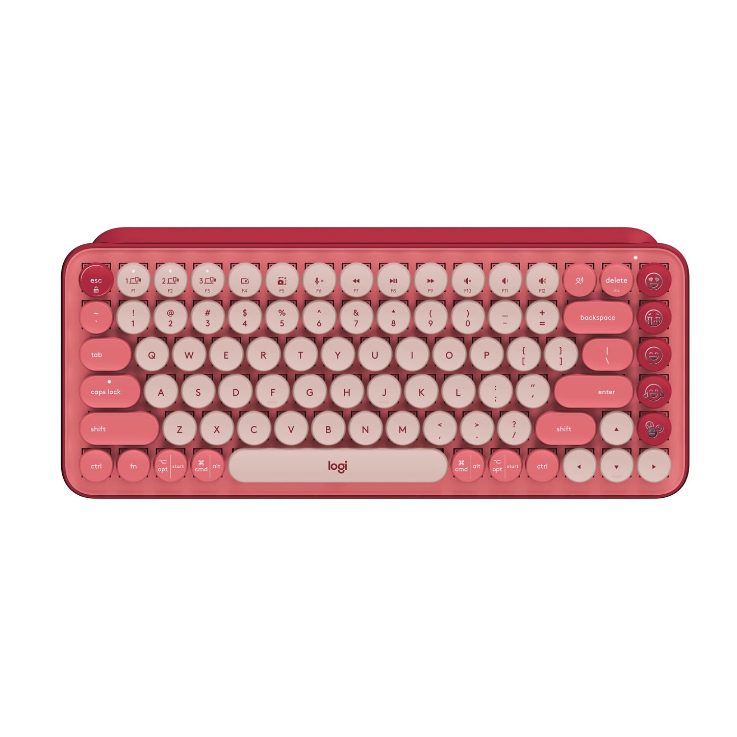 Logitech Pop Mechanical Wireless Keyboard With Customizable Emoji Keys, Durable Compact Design, Bluetooth Or Usb Connectivity, M