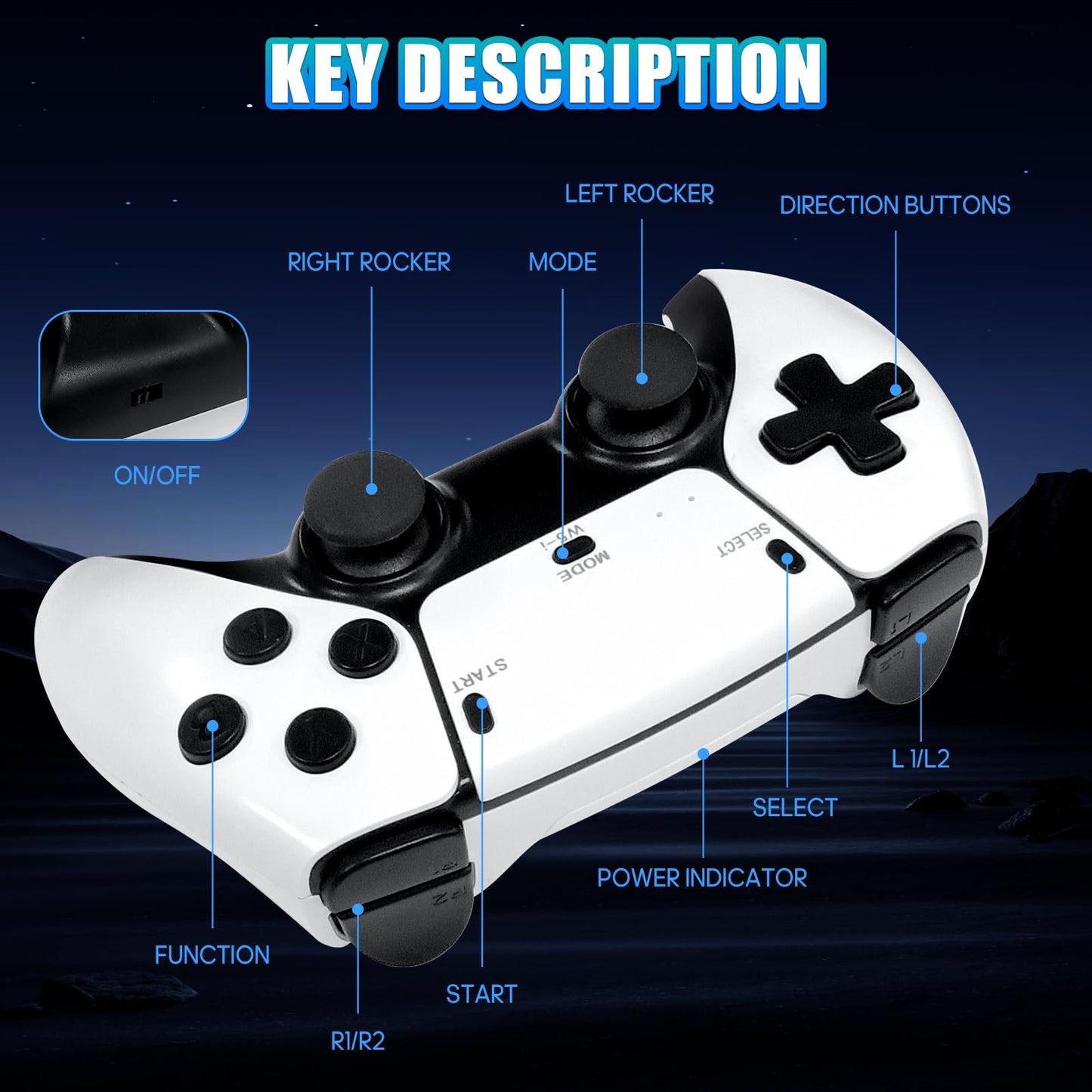 Retro Gaming Stick,Support 23 Emulators,Retro Gaming Console 64GB TF Card,Dual 2.4GHz Wireless Controllers,Game Stick 4K HDMI Plug and Play Video Games for TV