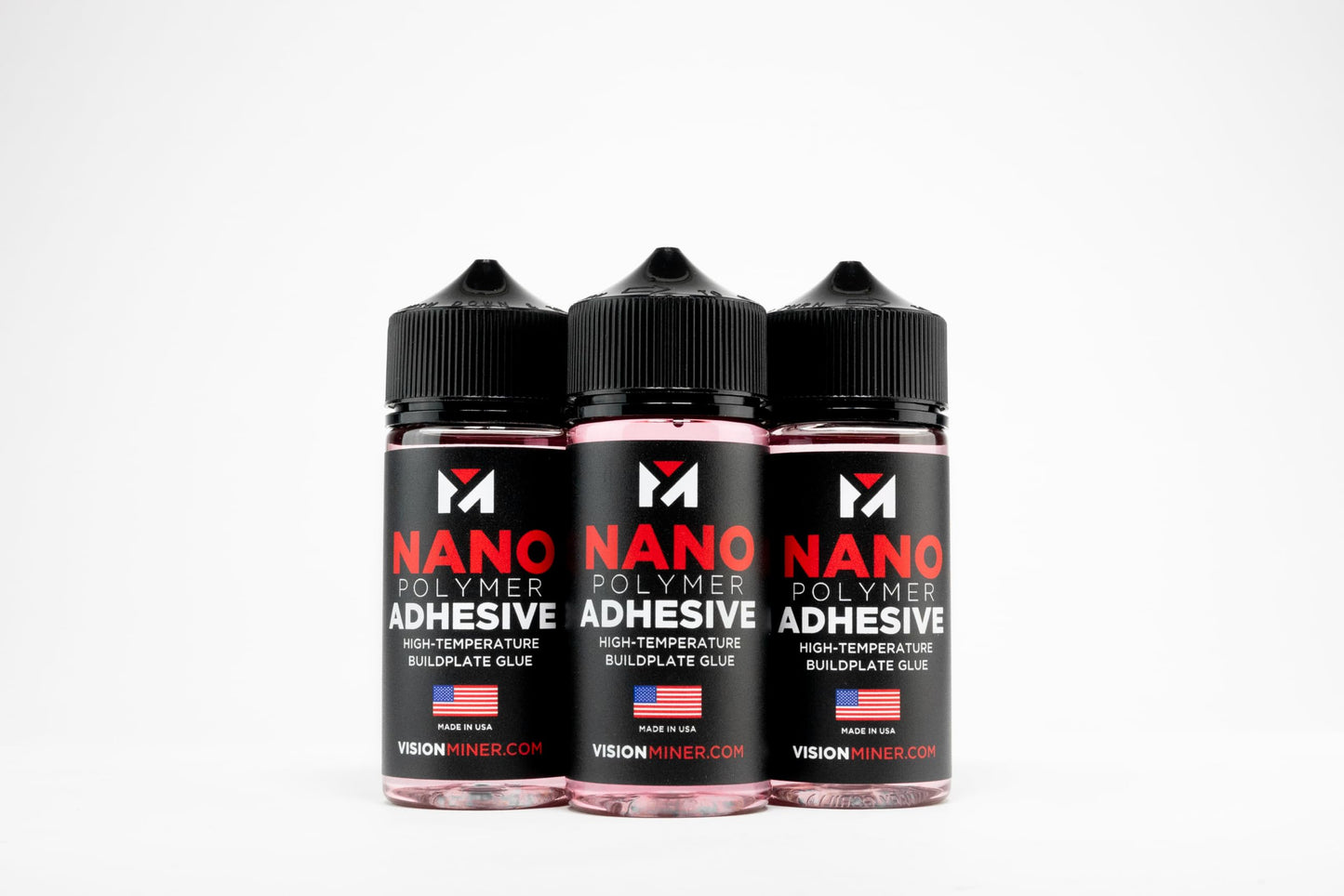 Vision Miner Nano Polymer Adhesive (50ml) - Ultimate 3D Printing Bed & Build Plate Adhesion - No Mess, Non-Toxic, Works for PLA, ABS, PEI, PEEK, Nylon, PC and More. Easy Application, Easy to Clean!