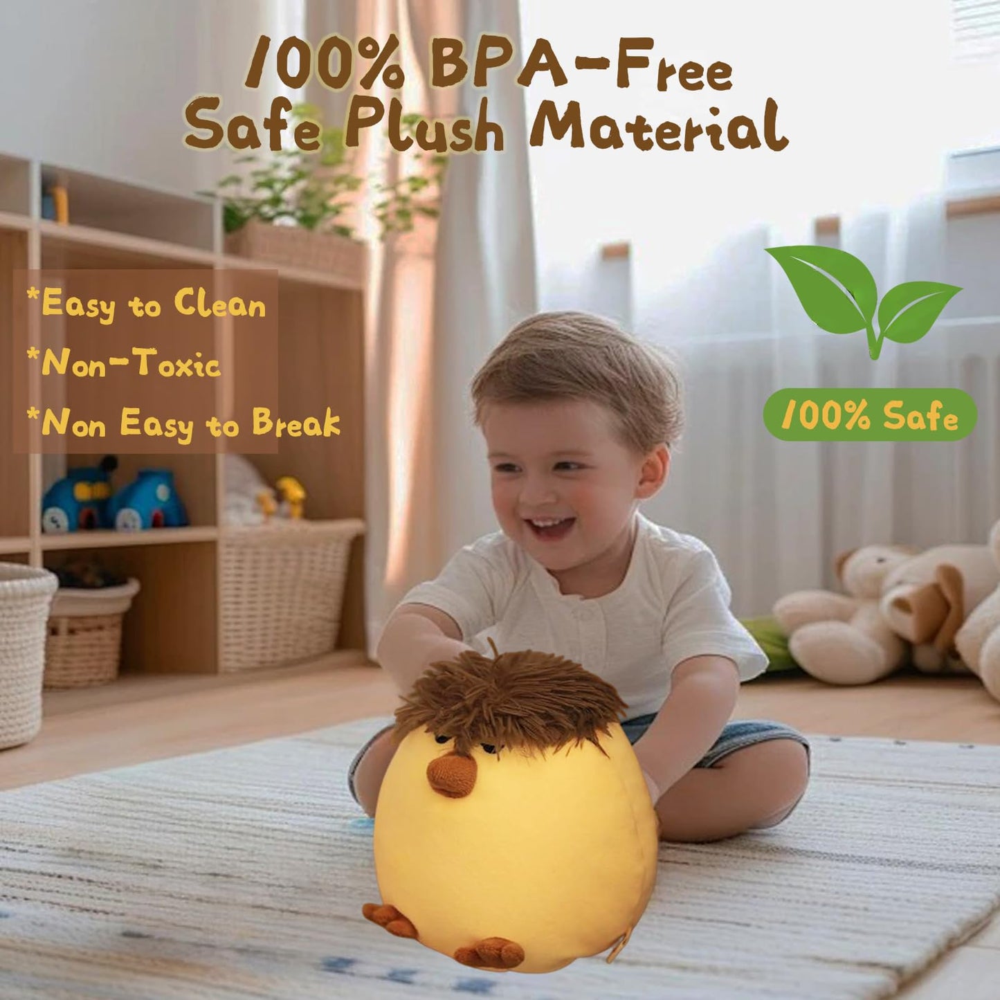 Night Light For Kids 2 Level Dimmable Nursery Nightlight Cute Canary Rechargeable Kids Night Light With Timer  Long Battery Life Touch Lamp For Boys And Girls Gifts Bedroom Decor (Yellow)