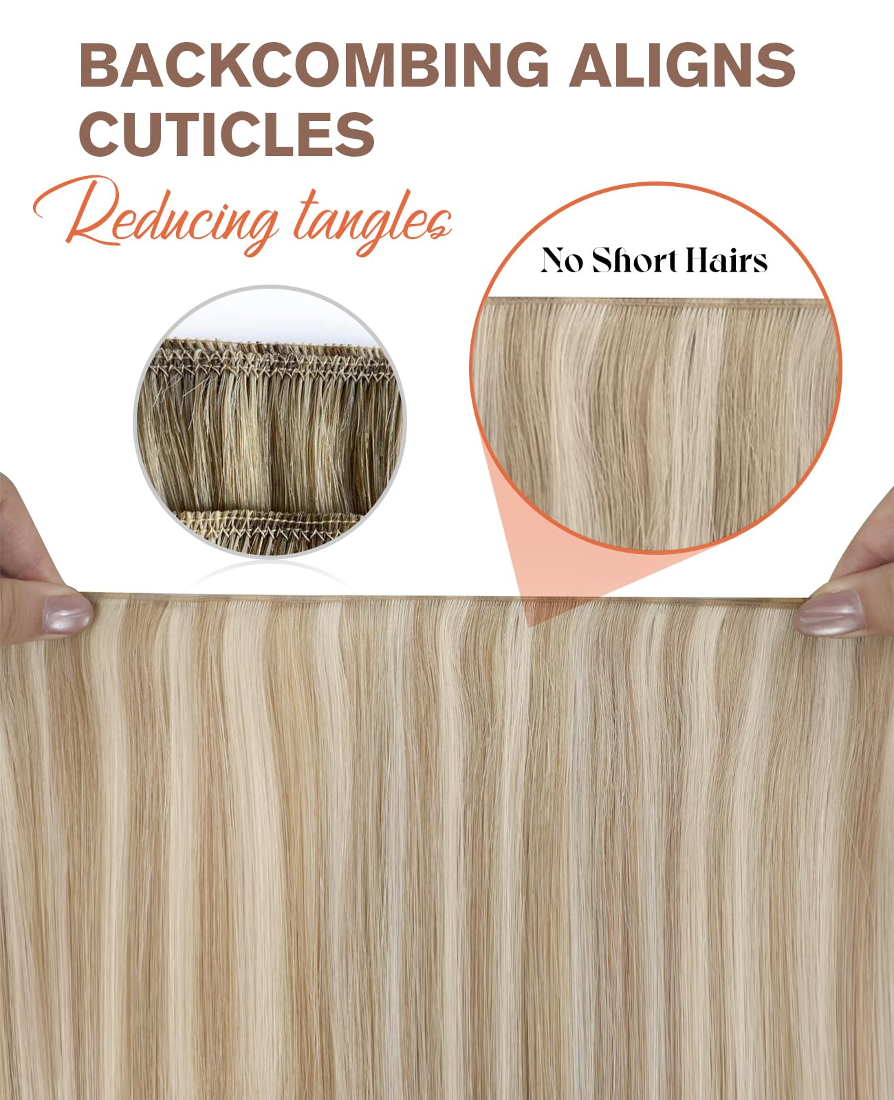 Sunny Hair Genius Weft Hair Extensions Human Hair Blonde Highlights Genius Hair Extensions Wefts Ash Blonde Mix Bleach Blonde Ha