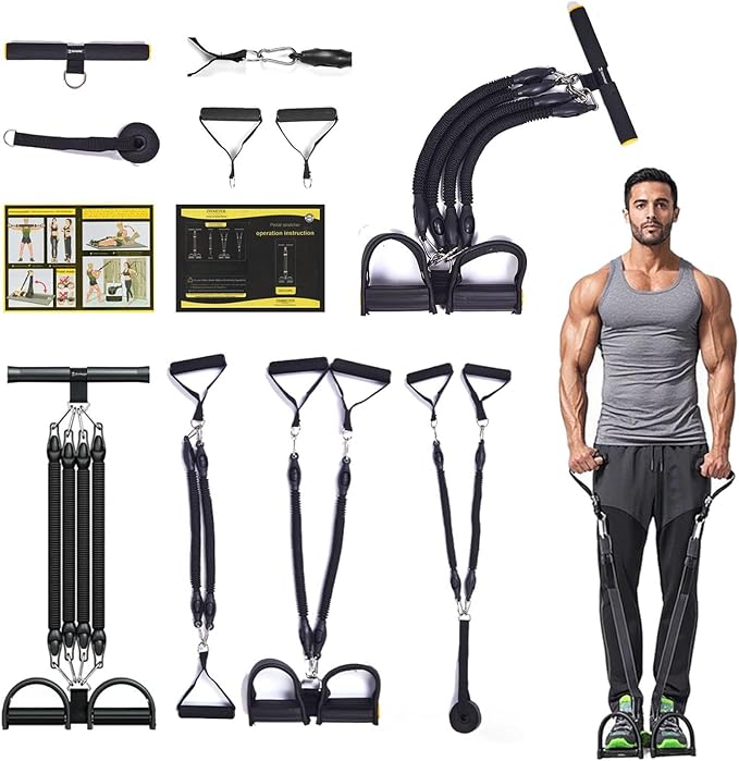 Foot Resistance Bands, Adjustable Elastic Exercise Bands for Legs & Glutes Training, Non-Slip Ankle Straps, Home Gym Equip...