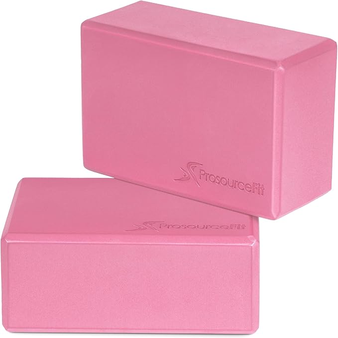 ProsourceFit Foam Yoga Blocks Set of 2, High Density EVA Yoga Bricks, Sturdy Yoga Prop Large Size 4x 6 x 9