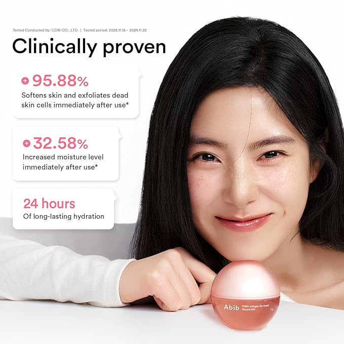 Abib PDRN Collagen Lip Mask Glazed Jelly 0.38 fl oz | Korean Lip Butter Balm Overnight Sleeping Mask Hydrating Care Moisturizer Treatment for Flakey, Dry Lips