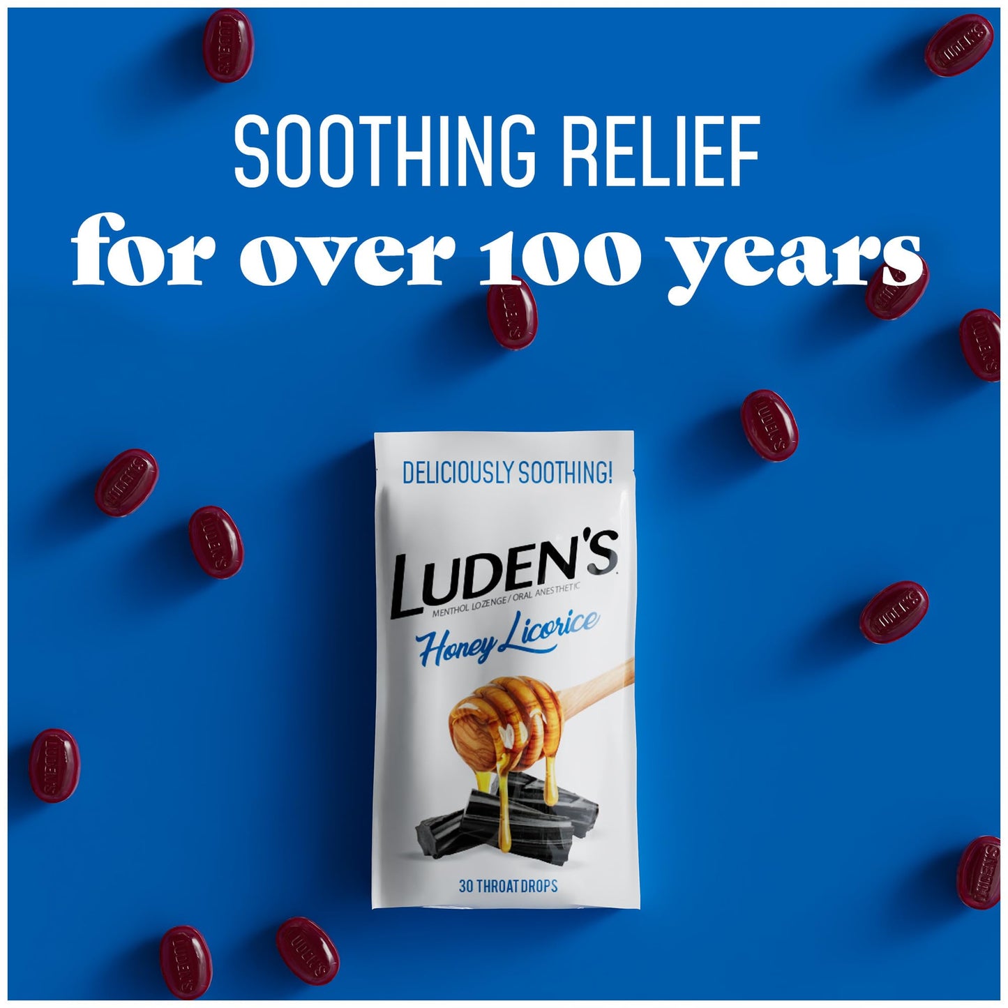 Ludens Soothing Throat Drops, Honey Licorice, 30 ct (Pack of 3)