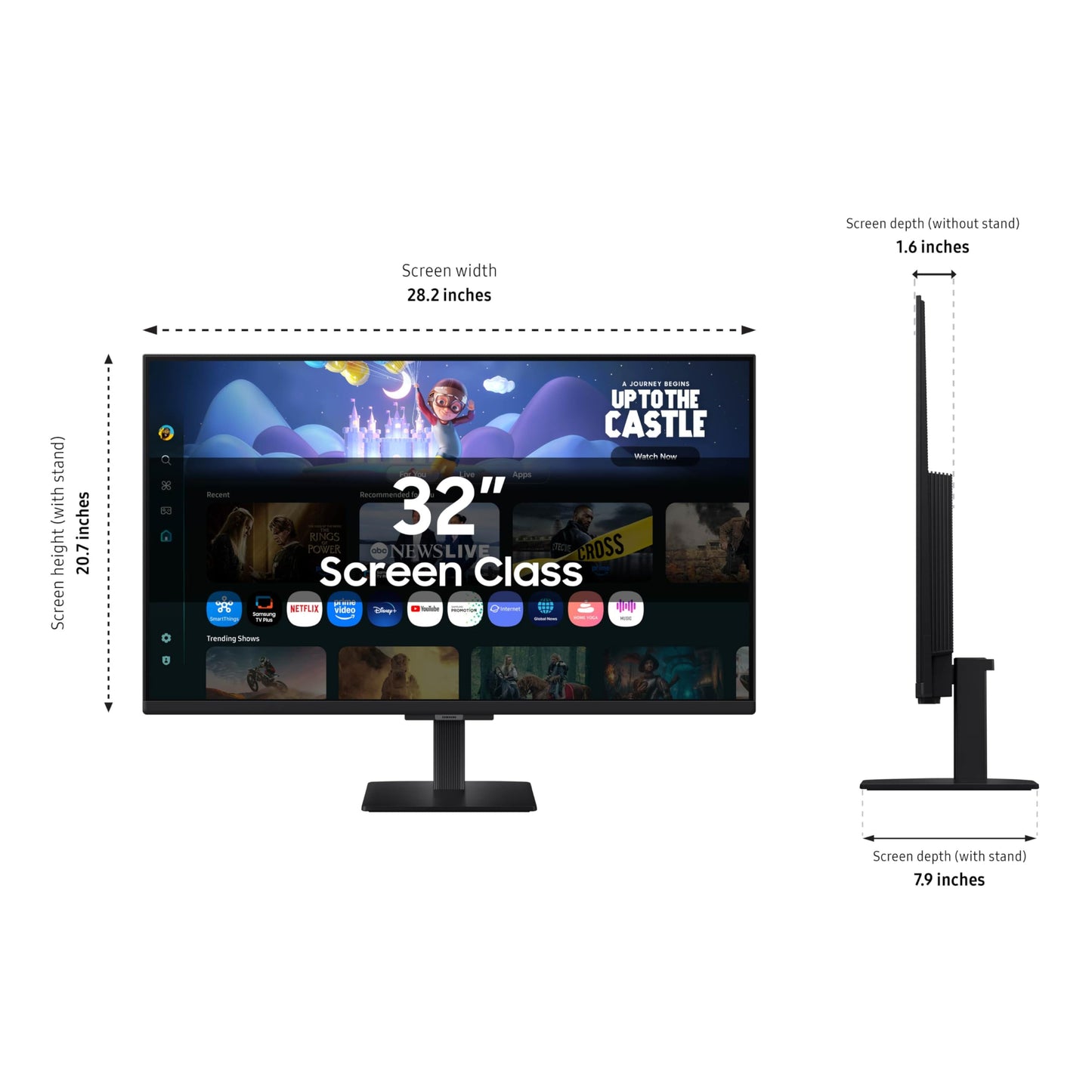 Samsung 32-Inch M5 (M50F) Series Fhd Smart Monitor With Streaming Tv, Speakers, Hdr10, Gaming Hub, Multiple Ports, Workout Track