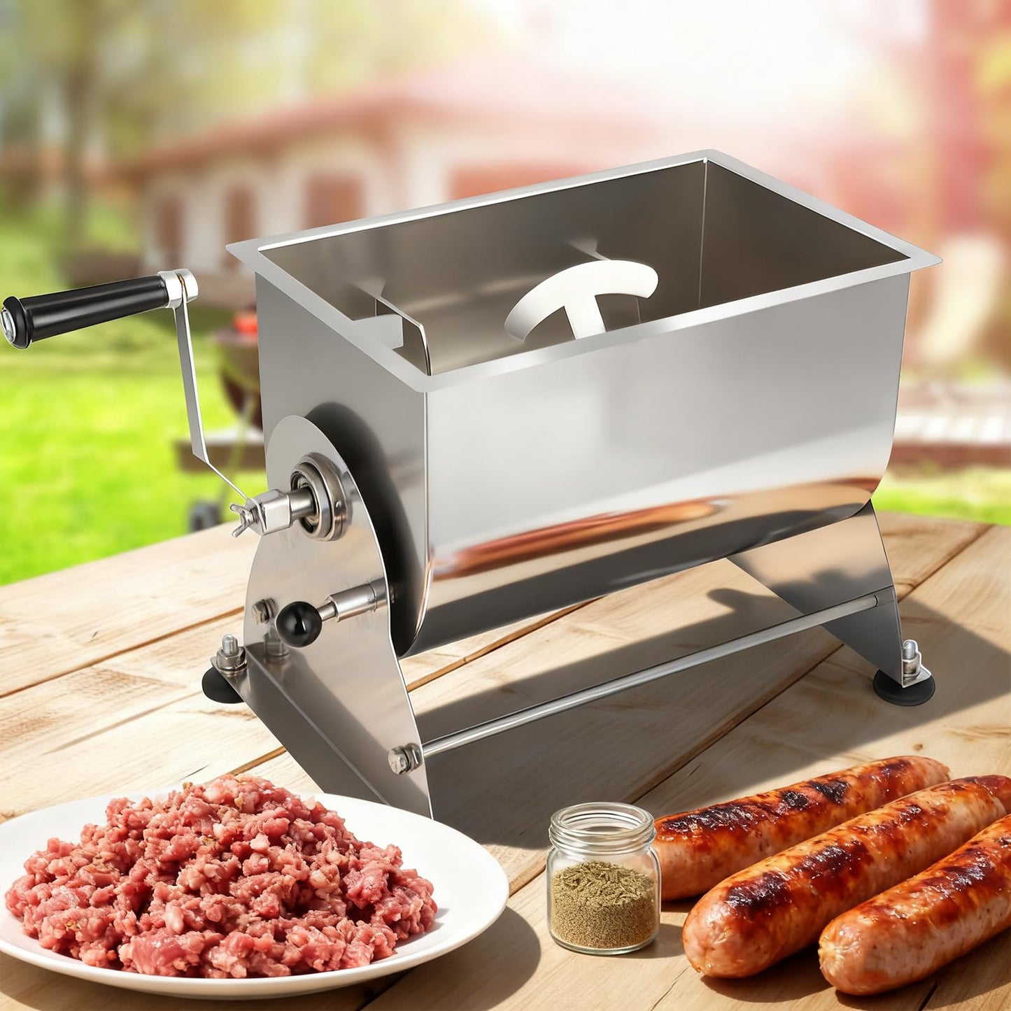Wutfly Butcher Series 20 LB / 3.5 Gallon Manual Tilting Meat Mixer