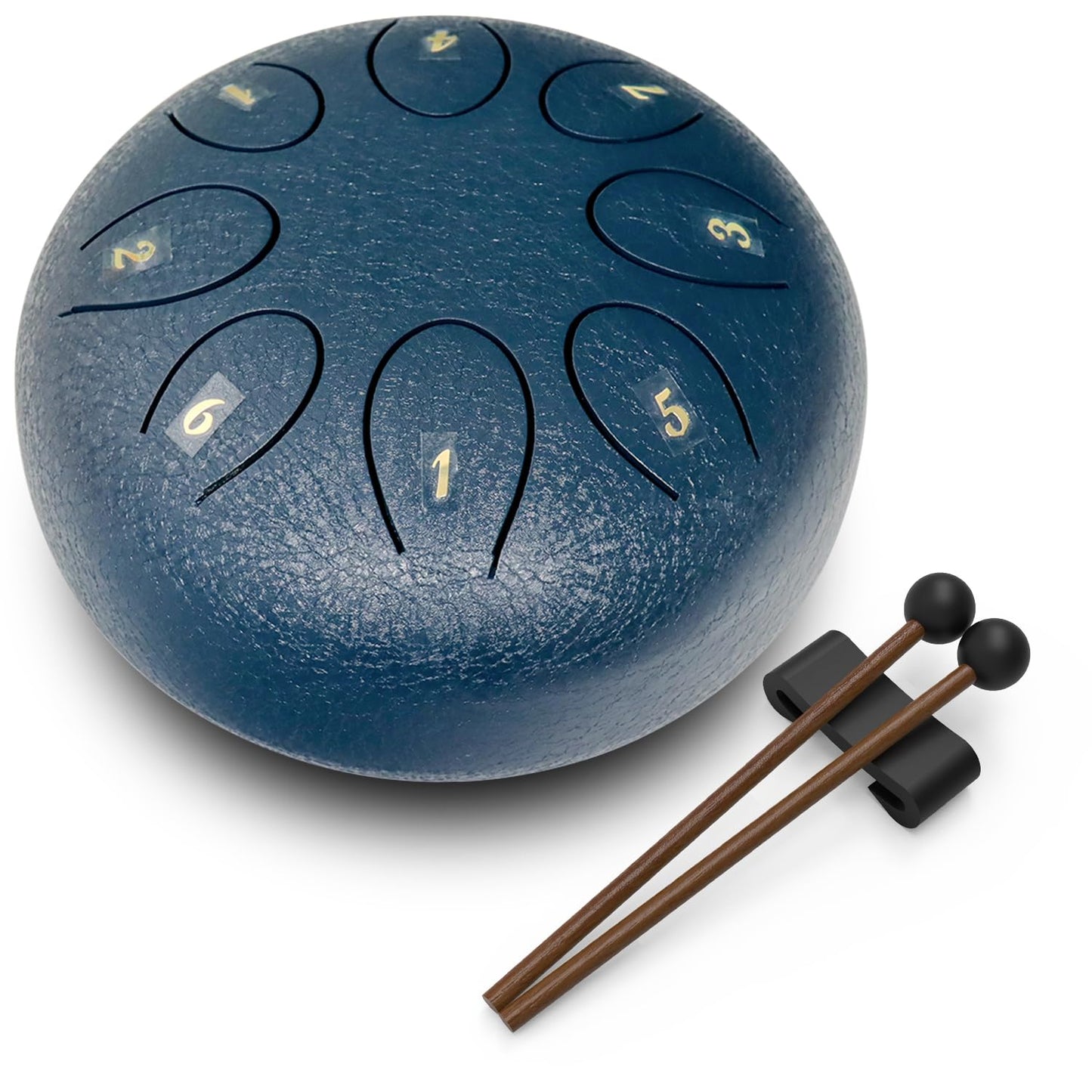 Regis Steel Tongue Drum 6 Inch 8 Notes Musical Percussion Instrument, Rain Drum For Outside - Musician Gift For Family And Frien
