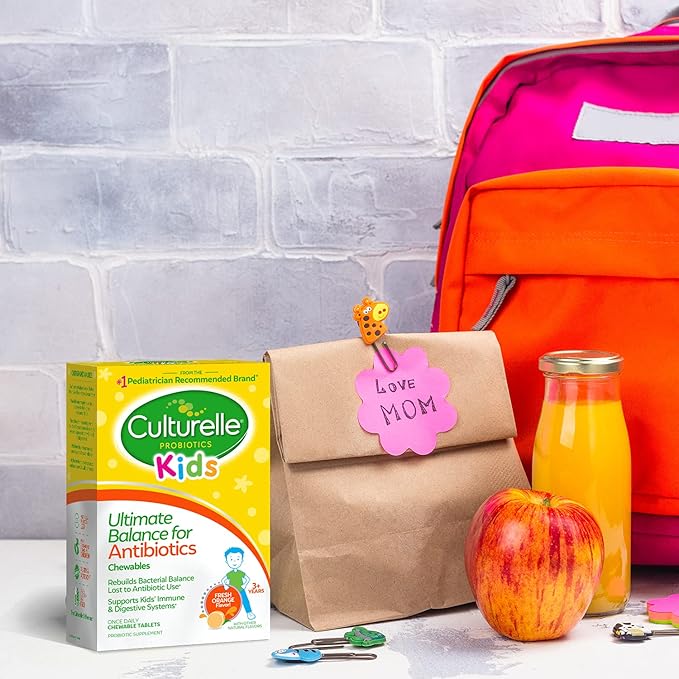 Culturelle Probiotics Ultimate Balance Probiotic for Antibiotics Ages 3+,20 Count,Orange,Probiotic for Kids Helps Restore Good Bacteria Lost During Antibiotic Use & Supports A Healthy Immune System
