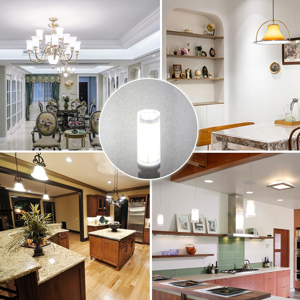 Vyaomli G9 Led Light Bulbs Dimmable 7W Equivalent To Halogen Bulb 75W-80W 730Lm  G9 Bi-Pin Base Light Bulb Ac 120V For Kitchen Chandelier Home Lighting (Daylight White  5 Pack)