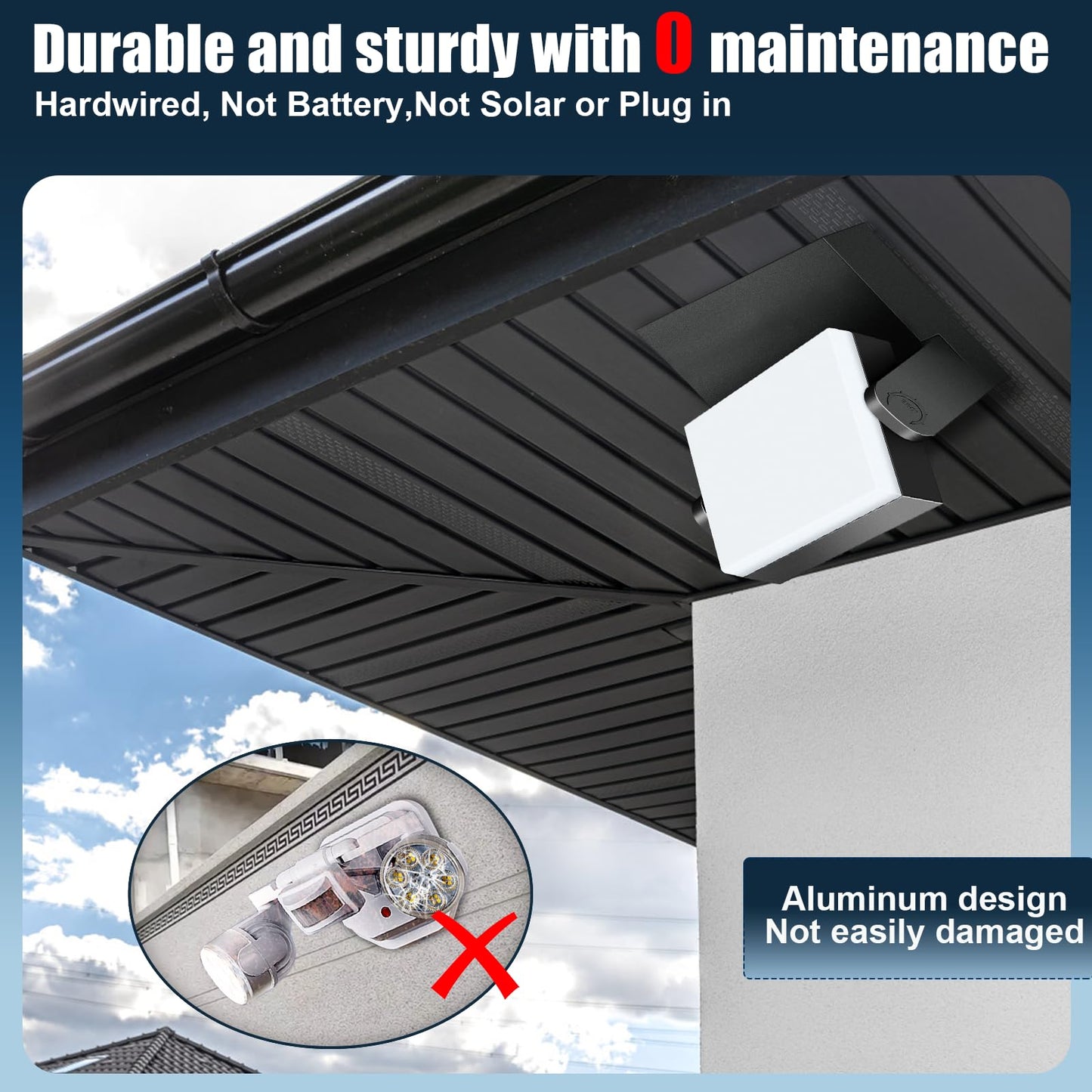 Tomourd 40W Outdoor Flood Light  5000K 360 Rotating Led Wall Light  Ip66 Waterproof Square Exterior Wall Pack Wall Mount Fixture Commercial Security Lighting For Garage House (8 Pack)
