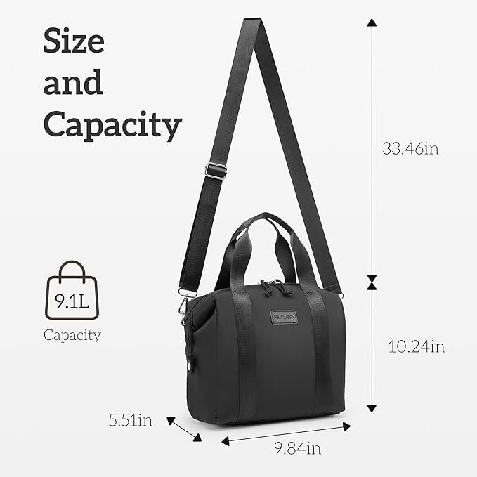 Lunch Bag Women Insulated Cute Lunch bags,Reusable Large Capacity Lunch Box, Leakproof Cooler Bag with Adjustable Shoulder Strap for Men Adult Work Office Picnic Travel Black