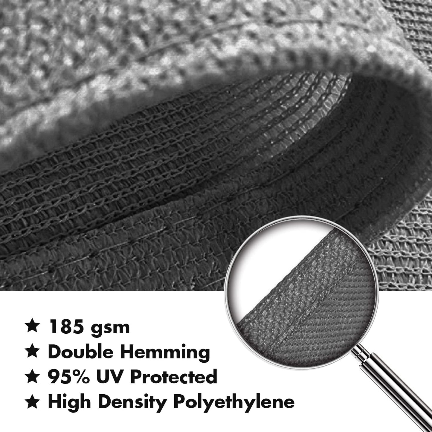 KANAGAWA 6'X6' Dark Gray Custom Size Sun Shade Sail Square UV Block Canopy Cover for Patio Backyard Lawn Garden Outdoor (Customized Available)