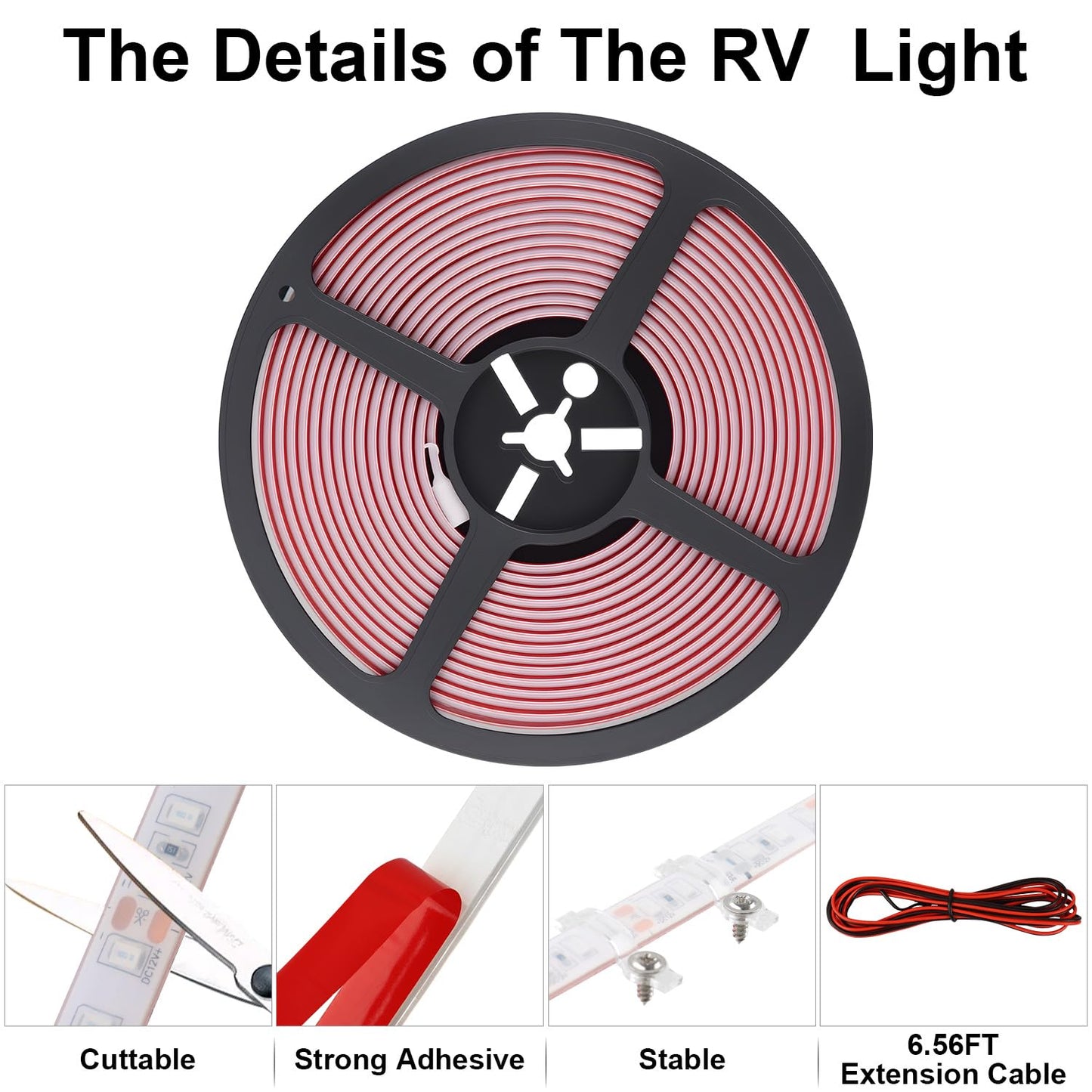 20Ft Rv Awning Lights  12V Blue Rv Led Strip Lights  Ip68 Waterproof Camper Awning Lighting For Motorhome Travel Travel Trailers  Camper  Food Trucks